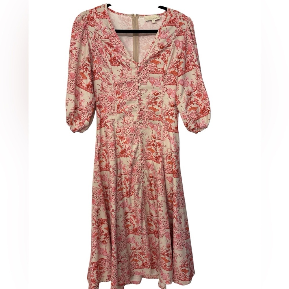 Pinch Pink and Red Patterned Dress